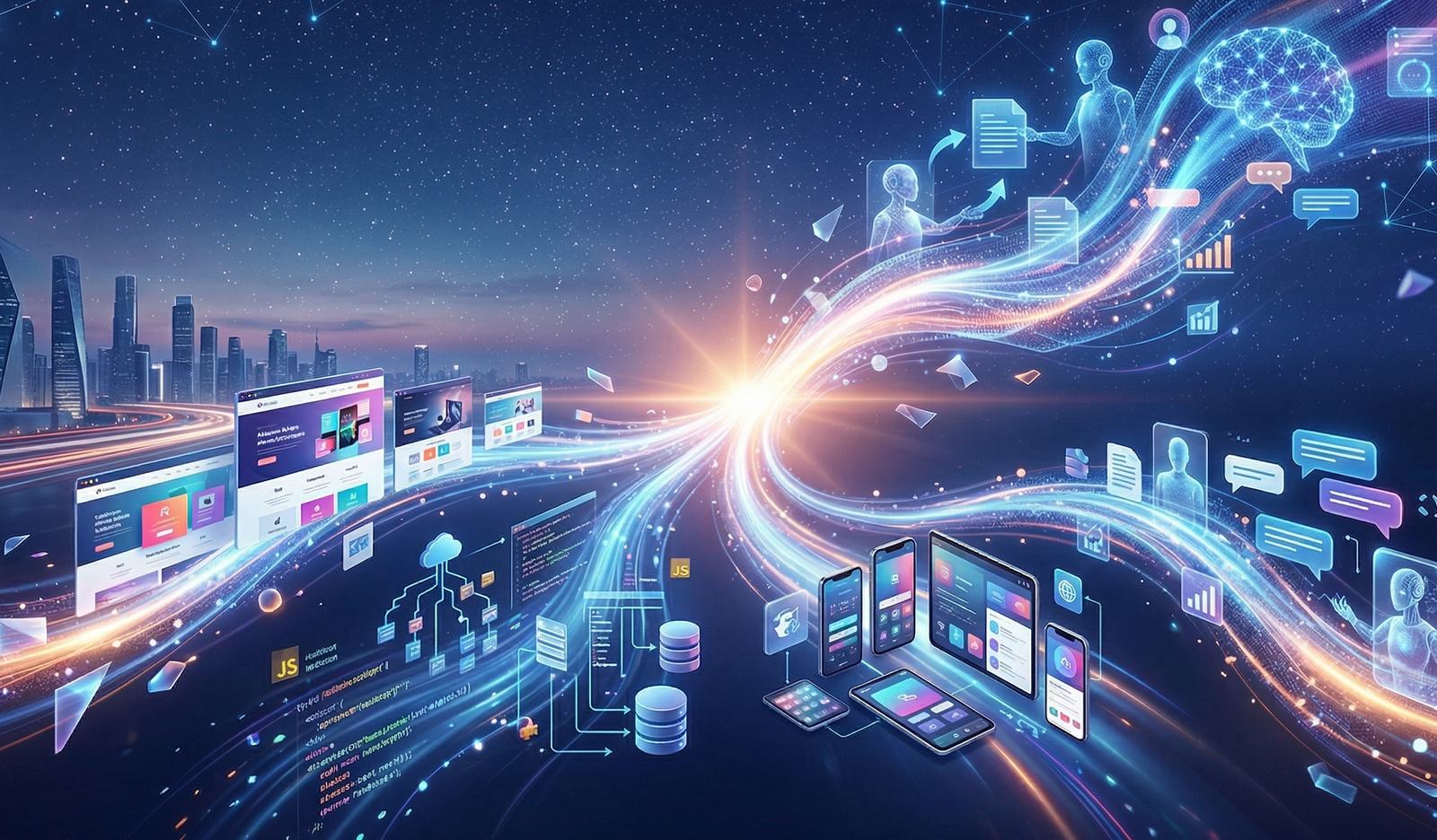 Abstract high-tech network